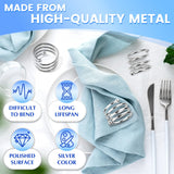 6 Pcs Silver Dinner Napkins Rings Set  Bulk Fall Dinner Table Decor Napkin Holder for Table Setting Decor Napkin Holder In Australia - Darrahopens