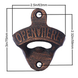 3pc Old Style Cast Iron Beer Bottle Opener Wall Mounted Bottle Cap Opener Aged Gold  Beer bottle wall mounted bottle opener In Australia - Darrahopens