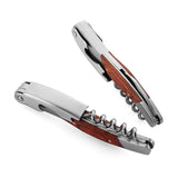 Heavy Double Hinged Fulcrum Corkscrew Wine Opener with Premium Rosewood Handle and Foil Cutter, Great Birthday Gift In Australia - Darrahopens