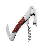 Heavy Double Hinged Fulcrum Corkscrew Wine Opener with Premium Rosewood Handle and Foil Cutter, Great Birthday Gift In Australia - Darrahopens
