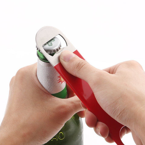 2pc Heavy Duty Stainless Steel Flat Bottle Opener, Solid Beer Openers,  Red, Black can opener, lid opening tool In Australia - Darrahopens