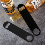4 pc  Stainless Steel Flat Bottle Opener, Beer Bottle Opener, with Exquisite Packaging, for Kitchen, Bar or Restaurant, Black,
