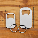 4pc Flat Beer Bottle Opener Keychain, Sturdy and Durable to Send to Friends, Light and Easy to Carry, Suitable
