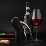 Stainless Steel Wine Opener Compact Vertical Corkscrew Wine Bottle Opener with Foil Cutter Creative multifunctional set