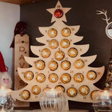 Calendar Christmas Party Chocolate Frame Decoration Wooden Advent Calendar Merry Xmas Decor Ornaments Party Decor Gifts