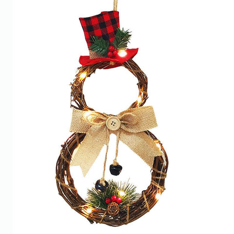 Christmas Wreath Hanging Decor, Cute Xmas Snowman Garland for Christmas Party Decor, Ornaments Holiday Wreath In Australia - Darrahopens