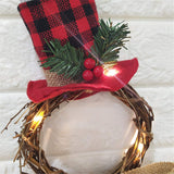 Christmas Wreath Hanging Decor, Cute Xmas Snowman Garland for Christmas Party Decor, Ornaments Holiday Wreath