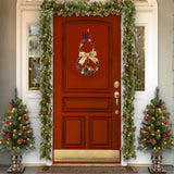 Christmas Wreath Hanging Decor, Cute Xmas Snowman Garland for Christmas Party Decor, Ornaments Holiday Wreath