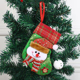 4pc Christmas Stockings Gift Bag Christmas Tree Decoration Supplies,Gold and Red Ornaments for Christmas Tree Toppers Christmas
