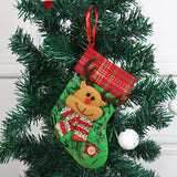 4pc Christmas Stockings Gift Bag Christmas Tree Decoration Supplies,Gold and Red Ornaments for Christmas Tree Toppers Christmas