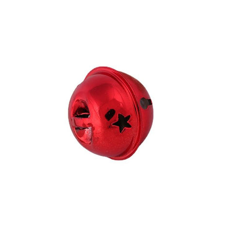 4pc Haute Decor Jingle Bell Ornaments, Diameter,  (Shiny Red) - Large Christmas Tree Metal Ornaments That Jingle!