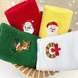 4pc Christmas Hand Towels, Decorative Dish Towels Set, Cotton Wash Basin Towels for Drying, Cleaning, Cooking & Baking In Australia - Darrahopens