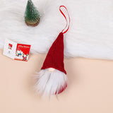 5pc Christmas Tree Hanging Gnomes Ornaments Set, Swedish Handmade Plush Gnomes Santa Elf Hanging Home Decorations Holiday Decor