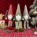3pcs new Christmas decoration long legs Rudolph doll Christmas children gift hotel mall window decoration
