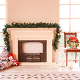 Christmas Decorations with Lights Battery Operated - Outdoor Christmas Garland for Mantle, Lighted Christmas Garland Indoor