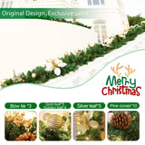 Christmas Decorations with Lights Battery Operated - Outdoor Christmas Garland for Mantle, Lighted Christmas Garland Indoor