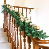 Christmas Decorations with Lights Battery Operated - Outdoor Christmas Garland for Mantle, Lighted Christmas Garland Indoor