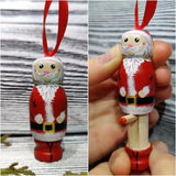 2pc Santa Claus Pendant,Christmas Decorations,Wooden Standing Christmas Granny, Santa Claus Decoration for Tree In Australia - Darrahopens