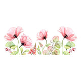Poppy Flowers Wall Stickers Floral Leaf Wall Art Decals Living Room Bedroom Nursery Wall Decor Background wall decorative stickers In Australia - Darrahopens
