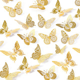 4pc Butterfly Wall Decor Gold Butterfly Decorations for Butterfly Birthday Decorations Butterfly Party Decorations Cake Decorations In Australia - Darrahopens