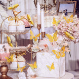 4pc Butterfly Wall Decor Gold Butterfly Decorations for Butterfly Birthday Decorations Butterfly Party Decorations Cake Decorations In Australia - Darrahopens