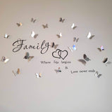 4pc Butterfly Wall Decor Mirror Butterfly Stickers Removable Butterfly Decals for Home Nursery Classroom Kids Bedroom Bathroom In Australia - Darrahopens