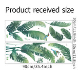 Leaf Wall Decals Plants Wall Stickers Tropical Monstera Green Leaves Hummingbird Wall Decor for Nursery Kid'sroom In Australia - Darrahopens