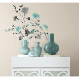 Watercolor Flower Tree Branch Wall Stickers  Peel and Stick Wall Art Decals for Living Room Bedroom