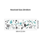 Watercolor Flower Tree Branch Wall Stickers  Peel and Stick Wall Art Decals for Living Room Bedroom