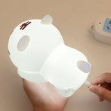 Silicone Color Changing Tiger Desk Nightlight, Rechargeable Nursery Table Lamp with Timer and Remote Control