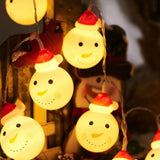 Christmas String Lights Snowman String Lights Waterproof Fairy Christmas Lights Battery-Powered Decoration