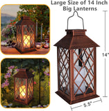2pc  Solar Lantern Outdoor Garden Hanging Lantern Waterproof Flickering Flameless Candle Mission Lights for Table,Outdoor In Australia - Darrahopens