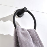 Stainless Steel Towel Ring Hanging Round Simple Black Towel Circular Holder  Hand Towel Holder Heavy Duty Towel Hanger for Bath In Australia - Darrahopens