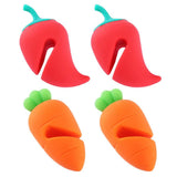 4Pcs Spill- proof Lid Lifter Silicone Lid Lifts Carrot Chili Kitchen Pot Lid Holders Lid Stand Holder Keep The Lid Open In Australia - Darrahopens