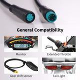 Extension Cable Waterproof Plug with Female to Male Connector Line for Electric Bicycle Light/Throttle In Australia - Darrahopens