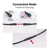 Extension Cable Waterproof Plug with Female to Male Connector Line for Electric Bicycle Light/Throttle