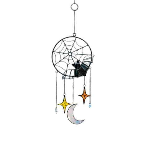 Halloween Pendant Bat Moon Acrylic Window Hanging Pendant, Spooky Bat Suncatcher Wall Art Decoration for Halloween Indoor Outdoo In Australia - Darrahopens