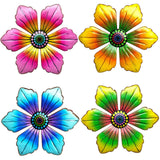 4PCS Metal Garden Wall Art Decorative, Metal Flower Outdoor Wall Sculptures Hanging Indoor Outdoor Home In Australia - Darrahopens