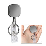2 pc mall Heavy Duty Retractable Badge Holders Reel,  Metal Badge Holders with Belt Clip Key Ring