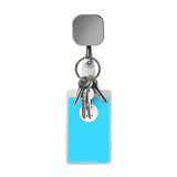 2 pc mall Heavy Duty Retractable Badge Holders Reel,  Metal Badge Holders with Belt Clip Key Ring