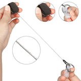 2 pc mall Heavy Duty Retractable Badge Holders Reel,  Metal Badge Holders with Belt Clip Key Ring