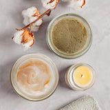 2pc Glass Jars with Lids,  Clear Glass Jars with Black Lids & Inner Liners, Mini Travel Sample Containers In Australia - Darrahopens