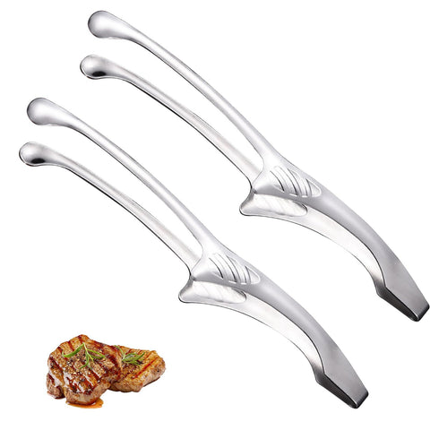2pc Stainless Steel Grill Tongs for and Clean & Convenient Use,Non-Slip Serrated Tips,Ideal for Cooking Self-Standing Tongs In Australia - Darrahopens