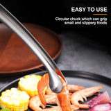 2pc Stainless Steel Grill Tongs for and Clean & Convenient Use,Non-Slip Serrated Tips,Ideal for Cooking Self-Standing Tongs In Australia - Darrahopens