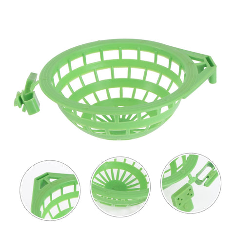 2 pcs Plastic Canary Nest-Bird Nest Plastic Hollow Hanging Cage Eggs Hatching Tool Bird Breeding Hut Nest Pan(Green) In Australia - Darrahopens