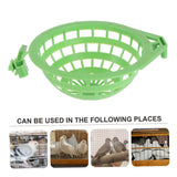 2 pcs Plastic Canary Nest-Bird Nest Plastic Hollow Hanging Cage Eggs Hatching Tool Bird Breeding Hut Nest Pan(Green)