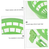 2 pcs Plastic Canary Nest-Bird Nest Plastic Hollow Hanging Cage Eggs Hatching Tool Bird Breeding Hut Nest Pan(Green)