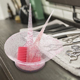 3pc Hair Dye Brush and Bowl Set, Hair Coloring Dyeing Kit-Color Bowls,Angled Comb and Brush for Hair Color