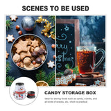 Storage Box Christmas Candy Tin Snowman Ornament Cookie Containers for Gift Giving Xmas Holiday Gifts Candy