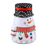 Storage Box Christmas Candy Tin Snowman Ornament Cookie Containers for Gift Giving Xmas Holiday Gifts Candy